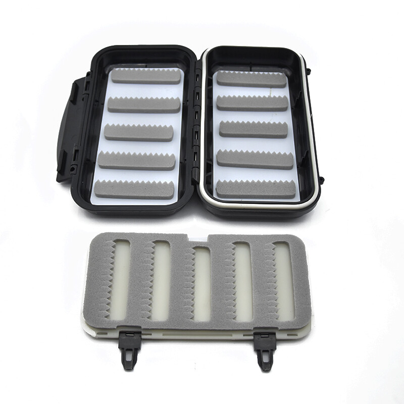 Vodotesná muškárska krabička, čierna, návnada, rybárske háčiky, krabička z ABS plastu, rybárske príslušenstvo, úložný box na rybárske potreby