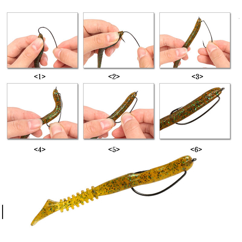 20 komada Wide Gap Worm Ribolovne udice Jig Crank Big Bass Hook Crni visokougljični čelični Crank Bodljikava udica za mekani mamac za ribolov