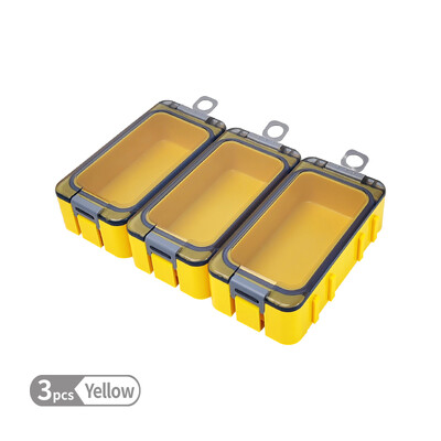 Cutie de accesorii de pescuit 3 buc. Mini cutie de depozitare din plastic, container pentru cârlig, compartimente pentru momeală, organizator, cutie pentru instrumente pentru crap, cu luminoasă