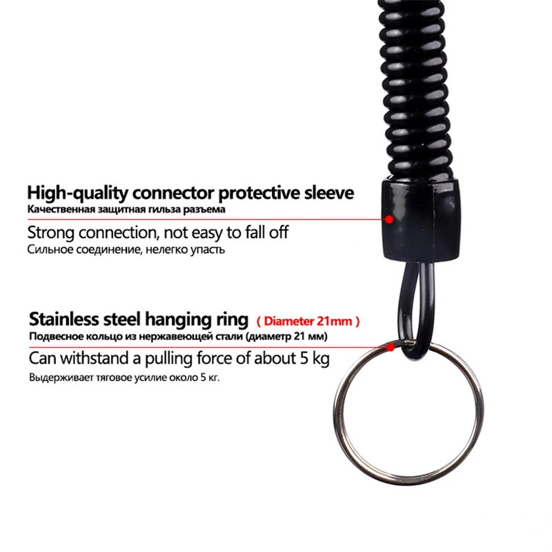 6 komada elastičnog fiksiranog užeta protiv gubitka štapa za pecanje Zaštita tipa ribljeg kotača Višenamjenski alat Dodaci za pecanje