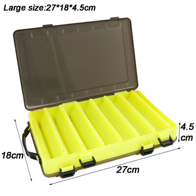 Velike kutije za pribor za pecanje Dvoslojna prijenosna pohrana varalica s više odjeljaka Kutija s alatom za opremu Plastična kutija za nošenje Spremnik za mamce