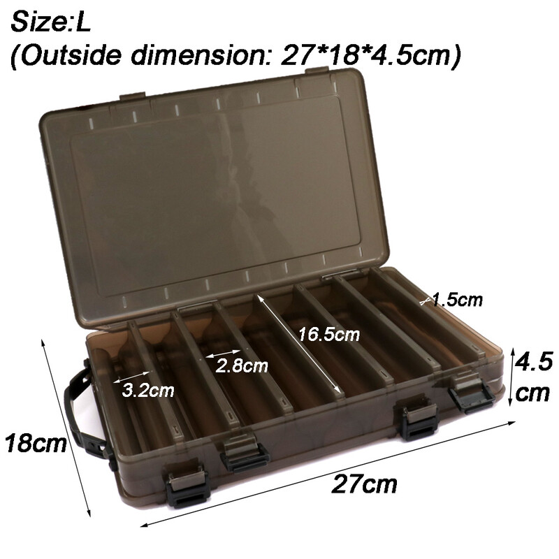 Velike kutije za pribor za pecanje Dvoslojna prijenosna pohrana varalica s više odjeljaka Kutija s alatom za opremu Plastična kutija za nošenje Spremnik za mamce