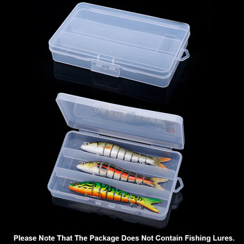 VTAVTA Fishing Lure Tackle Box 3 θέσεων Θήκη αποθήκευσης δοχείου Διαφανή εργαλεία υψηλής αντοχής Πλαστικά αξεσουάρ ψαρέματος