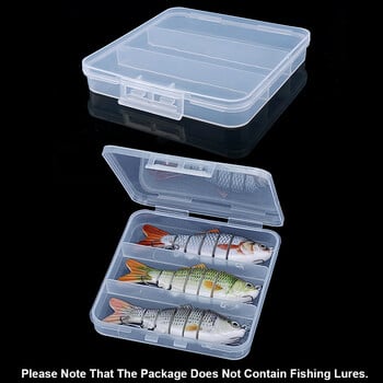 VTAVTA Fishing Lure Tackle Box 3 θέσεων Θήκη αποθήκευσης δοχείου Διαφανή εργαλεία υψηλής αντοχής Πλαστικά αξεσουάρ ψαρέματος