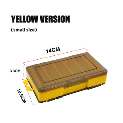 Vodootporna kutija za pribor za pecanje, Kutije za organizatore mamaca za pohranu udica za ribu, dvoslojni spremnik, prijenosna torbica Alat za kovčeg