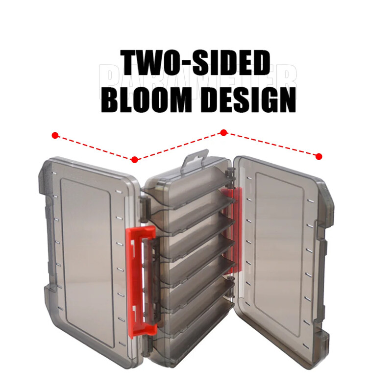 Vodootporna kutija za pribor za pecanje, Kutije za organizatore mamaca za pohranu udica za ribu, dvoslojni spremnik, prijenosna torbica Alat za kovčeg