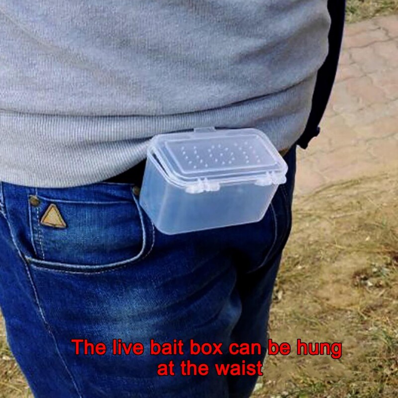 Kutija za mamac za pecanje Viseći oko struka Prijenosna kutija za mamac za pecanje Kutija za mamac za kišne gliste Prozračna kutija za živi mamac za crvene crve Kutija za ribolovni pribor