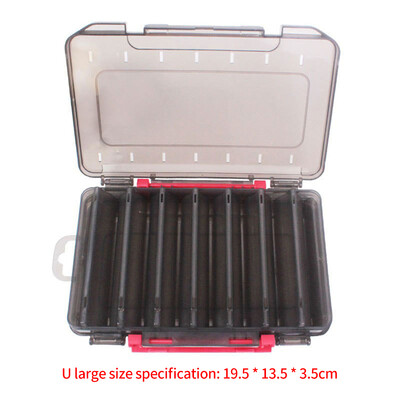 Velike kutije za pribor za pecanje Dvoslojna prijenosna pohrana varalica s više odjeljaka Kutija s alatom za opremu Plastična kutija za nošenje Spremnik za mamce