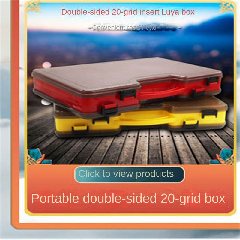 Velike kutije za pribor za pecanje Dvoslojna prijenosna pohrana varalica s više odjeljaka Kutija s alatom za opremu Plastična kutija za nošenje Spremnik za mamce