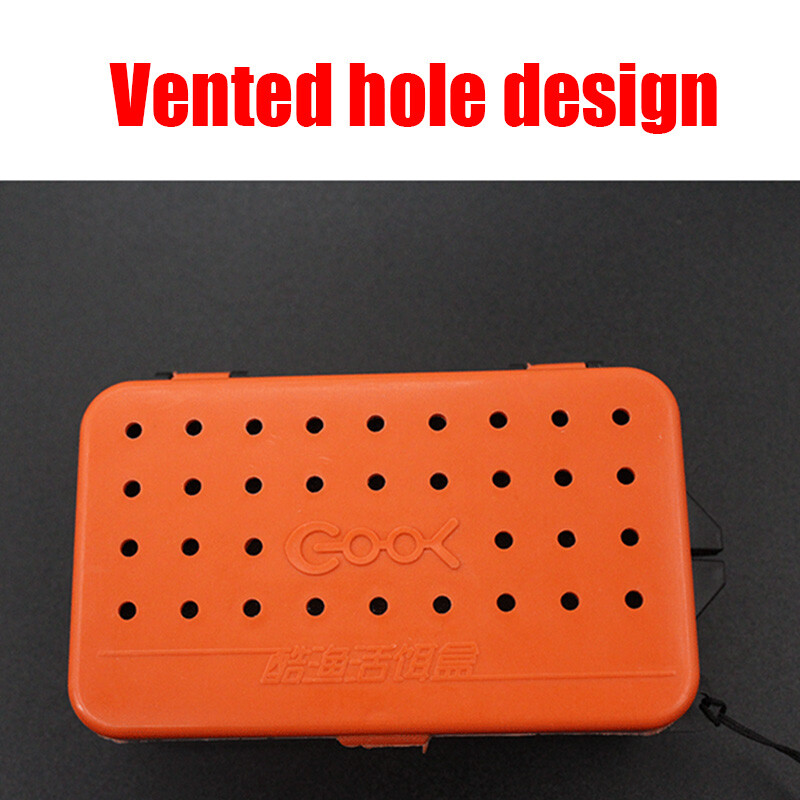 Aukštos kokybės kvėpuojantis plastikinis žvejybos gyvų jaukų laikymo dėžutė sliekų kraujo kirmėlių jaukų konteinerio dėžutės žvejybos reikmenys