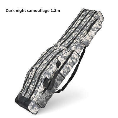 1,2 m/1,5 m trojvrstvová skladacia taška na morský rybolov s veľkým bruchom, taška na rybársky prút s dvojitým ramenom, sada náradia na vonkajšie skladovanie