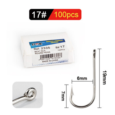 FTK 10#-20# 100kom/kutija savijena morska okrugla udica 2335 nikal velike prstenaste udice iz Norveške za jigging šaranske udice za pecanje