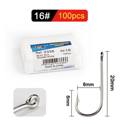 FTK 10#-20# 100kom/kutija savijena morska okrugla udica 2335 nikal velike prstenaste udice iz Norveške za jigging šaranske udice za pecanje