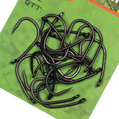 ICERIO 20 kom Bent Eye Wide Gape udica za ribolov šarana Matt crne bodljikave iskočne udice od visokougljičnog čelika