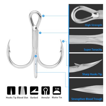 PRO BEROS 20 бр./лот Super Sharp ORIGIN Hook Treble Fishing Hooks 82MN 14#-3/0# Високовъглеродна стомана peche anzol Pesca Fish Tackle