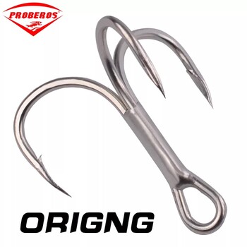 PRO BEROS 20 бр./лот Super Sharp ORIGIN Hook Treble Fishing Hooks 82MN 14#-3/0# Високовъглеродна стомана peche anzol Pesca Fish Tackle