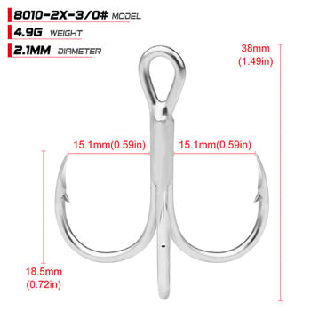 PRO BEROS 20 бр./лот Super Sharp ORIGIN Hook Treble Fishing Hooks 82MN 14#-3/0# Високовъглеродна стомана peche anzol Pesca Fish Tackle