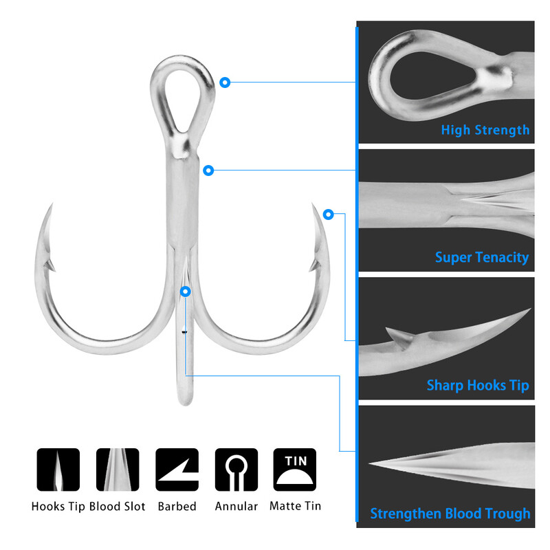 PRO BEROS 20 kom/lot Super Sharp ORIGIN udica Treble Fishing Hooks 82MN 14#-3/0# Peche anzol Pesca Fish Tackle od visokougljičnog čelika