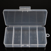 Prozirna vidljiva plastična kutija za ribolov s 5 odjeljaka Kutija za pohranu varalica za pecanje Alat za ribe 13*6 cm
