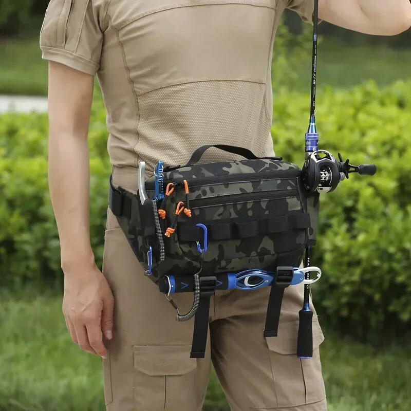 Škrinja za pecanje Torba oko struka Taktička vanjska putna sportska EDC torba za mamac za ribolov Lov Kampiranje Planinarenje Biciklizam Torbica Molle torbica