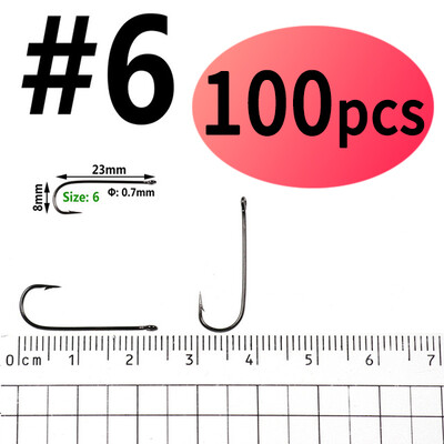 Elllv 100 komada #16 - #4/0 Aberdeen Long Shank Fine Wire Fishhook Udice za slanovodni slatkovodni ribolov Sabiki Rig Streamer Fly Hooks