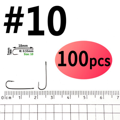 Elllv 100 komada #16 - #4/0 Aberdeen Long Shank Fine Wire Fishhook Udice za slanovodni slatkovodni ribolov Sabiki Rig Streamer Fly Hooks