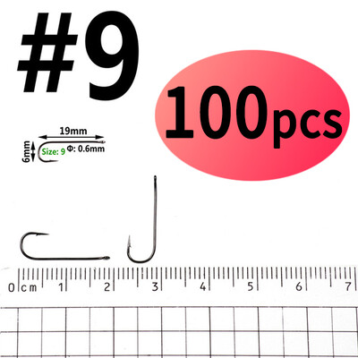 Elllv 100 komada #16 - #4/0 Aberdeen Long Shank Fine Wire Fishhook Udice za slanovodni slatkovodni ribolov Sabiki Rig Streamer Fly Hooks