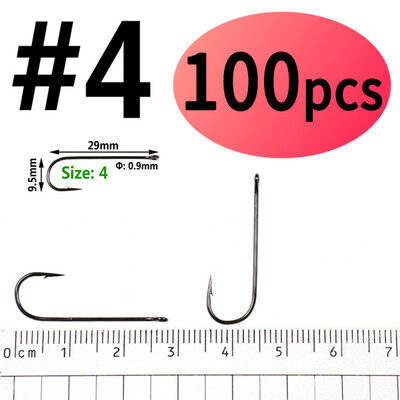 Elllv 100 komada #16 - #4/0 Aberdeen Long Shank Fine Wire Fishhook Udice za slanovodni slatkovodni ribolov Sabiki Rig Streamer Fly Hooks