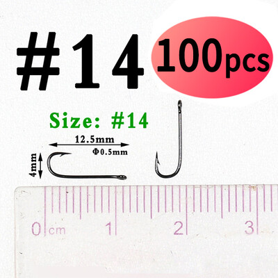 Elllv 100 komada #16 - #4/0 Aberdeen Long Shank Fine Wire Fishhook Udice za slanovodni slatkovodni ribolov Sabiki Rig Streamer Fly Hooks