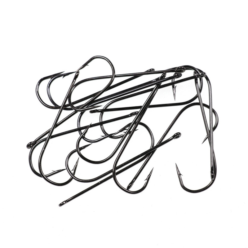 Elllv 100 komada #16 - #4/0 Aberdeen Long Shank Fine Wire Fishhook Udice za slanovodni slatkovodni ribolov Sabiki Rig Streamer Fly Hooks