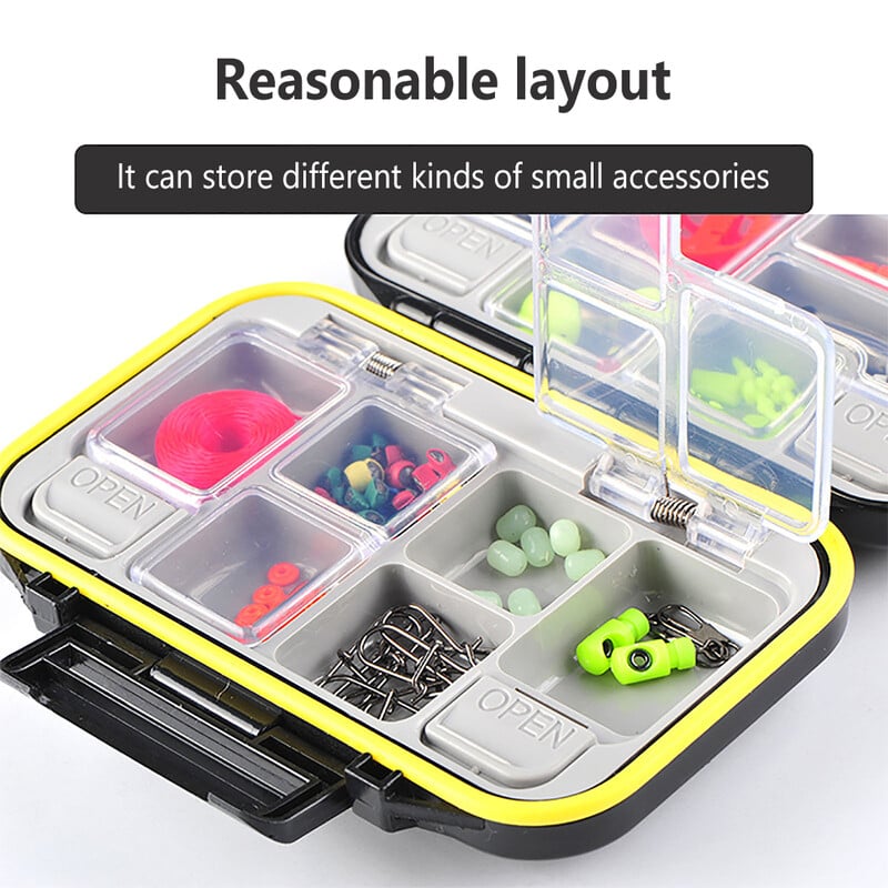 Cutie pentru articole de pescuit, impermeabilă, multifuncțională, cârlige cu momeală de pescuit, cutie de depozitare, container, accesorii pentru instrumente de pescuit