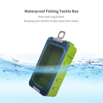 Καινούργια 3 τμχ Φωτεινά Mini Fishing Boxes Fish Hooks Τεχνητό δόλωμα Πλαστικό Spliceable Spliceable Storage Box Box Sea Fishing Tackle