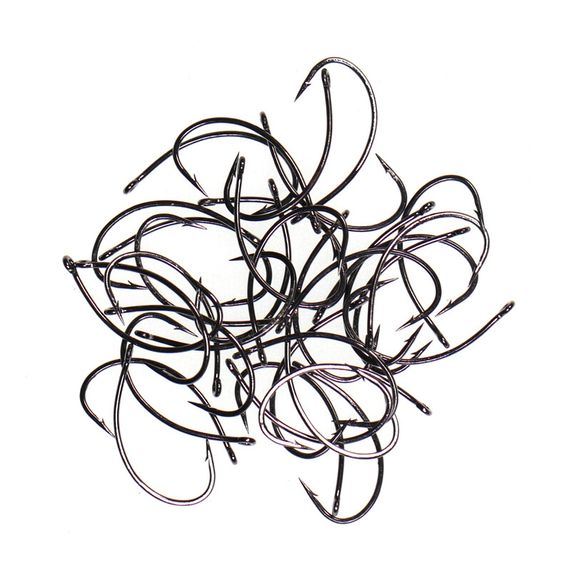 Bimoo 100KOM visokougljičnog čelika zakrivljena udica za vezanje mušica za Caddis Pupas Emergers Cripples & Klinkhammer-Style Dry Flies #6-#18