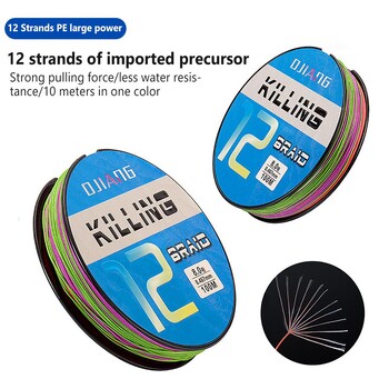 12 Strands Braided PE Fishing Line 100M Multifilament Smooth Fishing Line For Carp Fishing dropshipping