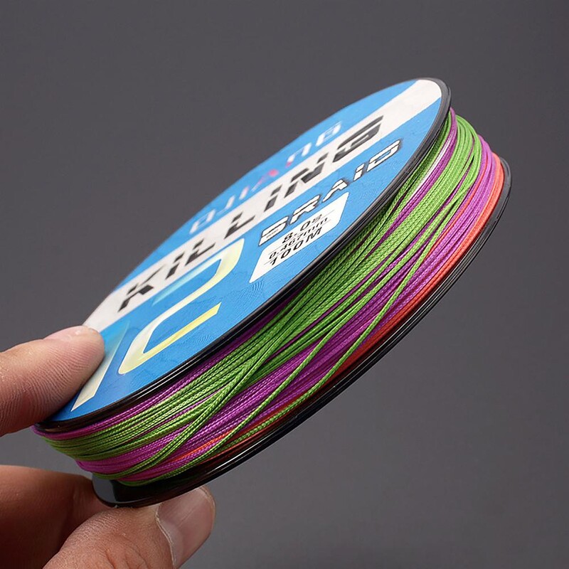 12-pramenný pletený PE rybársky vlasec 100M, viacvláknový hladký rybársky vlasec na lov kaprov, dropshipping