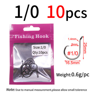 Lionriver Black Nickel Heavy Circle Hook Visokougljični čelik Offset udica za slanovodni ribolov za soma Bass Snapper Perch Octopus