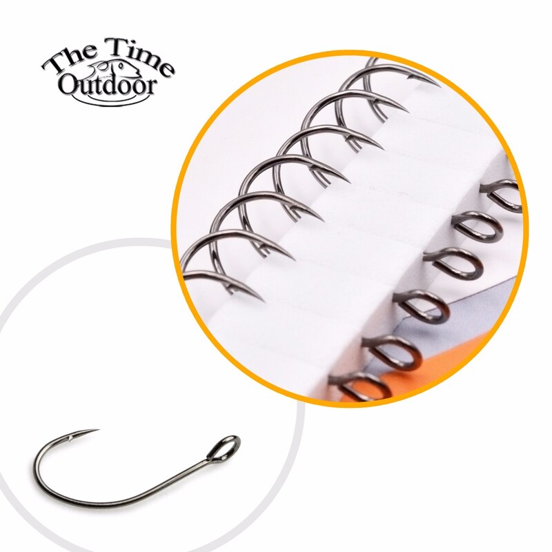 The Time 100 komada bodljikave udice od visokougljičnog čelika Udica za šaran Jednostruke udice za ribolov s prstenastim udicama Anzuelos za žlicu za mamac