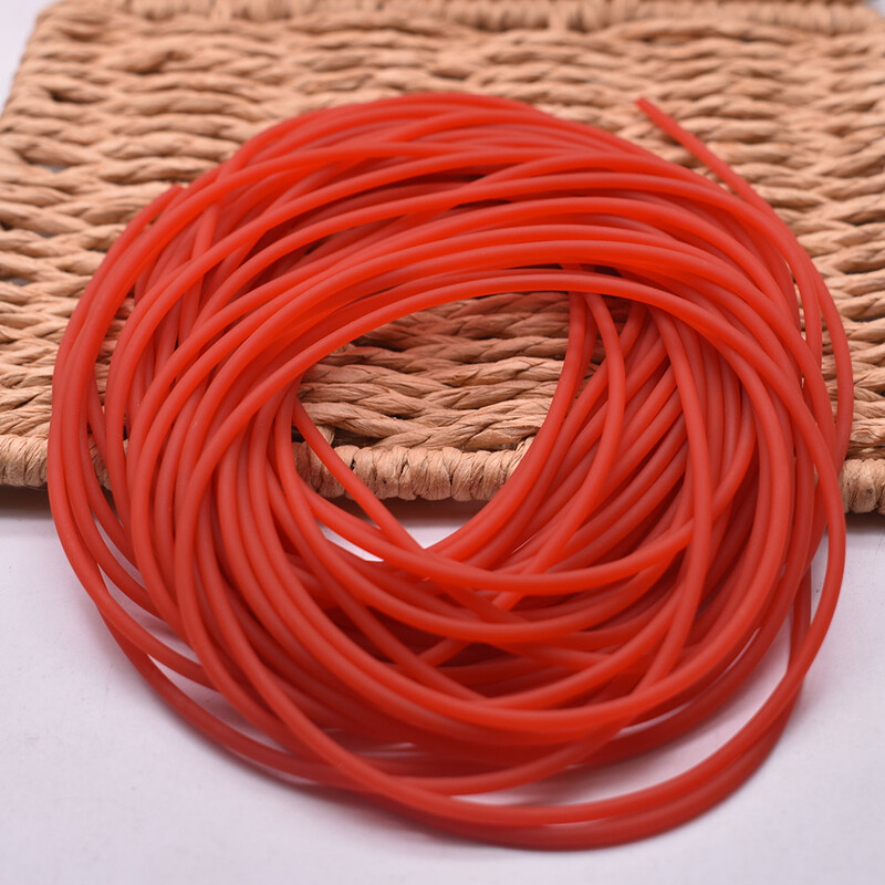 Čvrsto elastično gumeno uže za ribolov, visoke kvalitete, prirodne boje, crvene boje, promjera 10 m, 2 mm