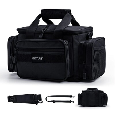 Goture žvejybos reikmenų krepšiai 38 * 23 * 19 cm pečių krepšys, didelės talpos 600D Oksfordo audinio lauko dviračių kuprinė stovyklavimo krepšys iškylai