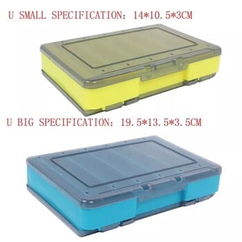 BURLE Fishing Accessories Box Size U Ξύλινο κουτί γαρίδας Κουτί δολώματος Κουτί αποθήκευσης VIB Minobo Climb Διάφανο