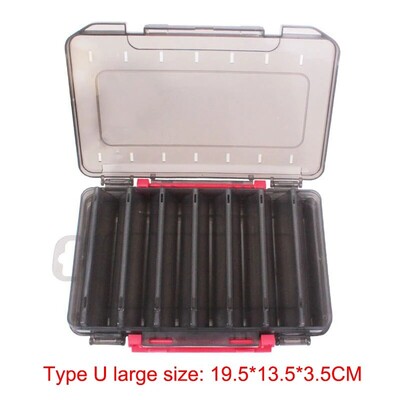 BURLE Krabica na rybárske príslušenstvo, drevená krabička na krevety, úložný box na návnady, VIB Minobo Climb, priehľadná