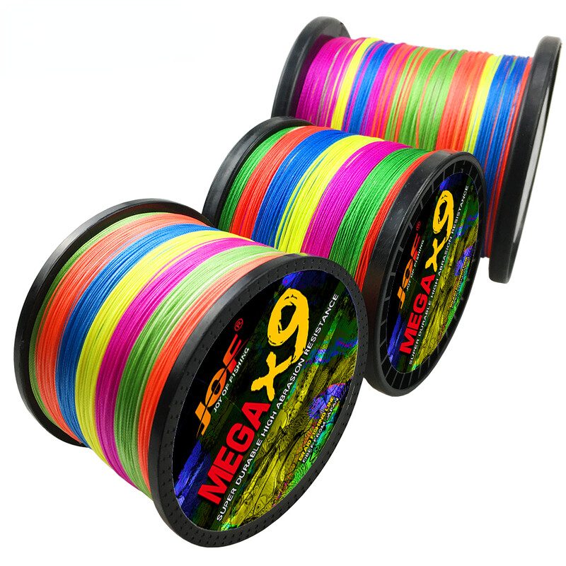 JOF Nova robna struna za pecanje 0.8-8.0# Snažan PE X9 upleteni 100m mamac Bass 20-100LB Glatka multifilamentna slana voda 4 boje Pesca