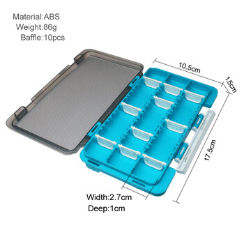 Fishing Box Portable Accessories Box Fisherman Tackle Box Πλαστικά κουτιά δολωμάτων Hook Organizer Εργαλείο αποθήκευσης για είδη ψαρέματος κυπρίνου