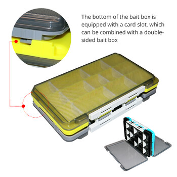 Fishing Box Portable Accessories Box Fisherman Tackle Box Πλαστικά κουτιά δολωμάτων Hook Organizer Εργαλείο αποθήκευσης για είδη ψαρέματος κυπρίνου