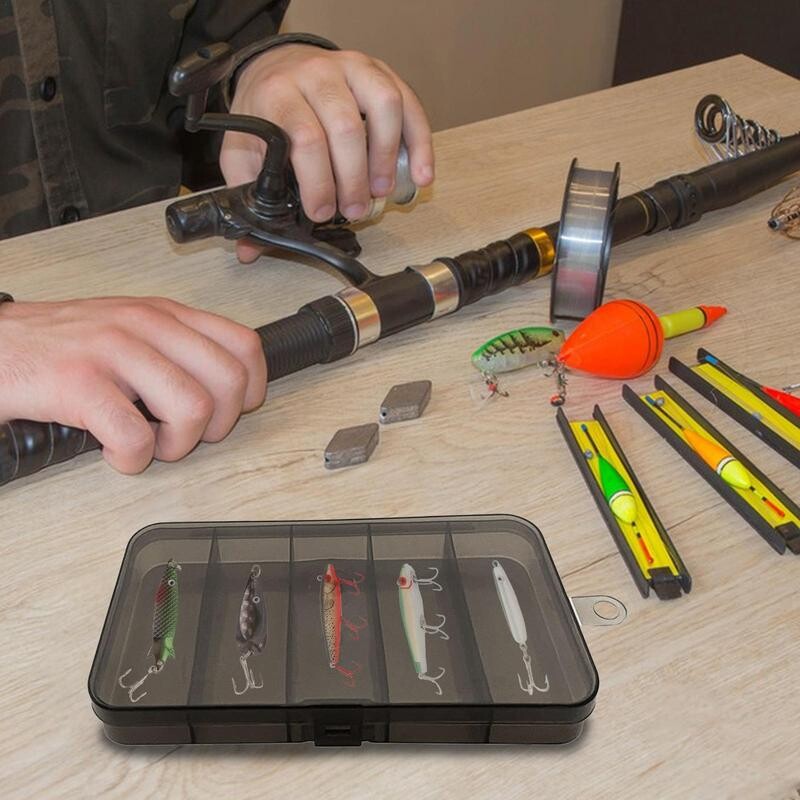 Kutija za spremanje varalica za ribolov, 5 rešetki, prozirnog dizajna, za varalice i udice