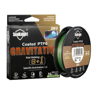 SeaKnight Marka Gravitation G9 II Brzo tonuća struna za pecanje 300m/150m presvučena PTFE pletenom strunom za pecanje Otporna na morsku vodu Otporna na UV zrake