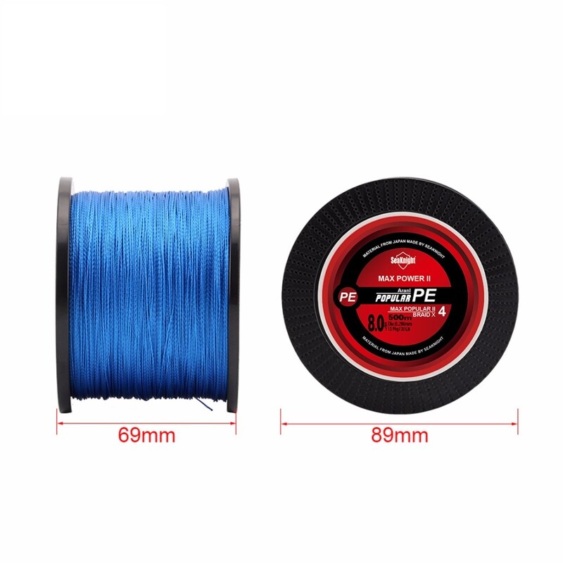 SeaKnight Brand Braided Line TP 500M 4 Strands Braided Fishing Line Smooth Multifilament PE 8-60LB Saltwater/Freshwater Sea LINE