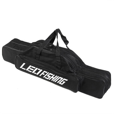 1 ks dvojvrstvová taška na morský rybolov s veľkým bruchom 80 cm/31,5 palca, skladacia taška na rybárske prúty a náčinie