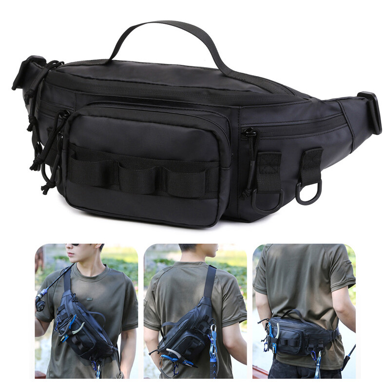 Višenamjenska torba za mamac za ribolov Muškarci Žene Lagana torba za prsa na otvorenom Lov Planinarenje Penjanje Najlonska vodootporna torba oko struka
