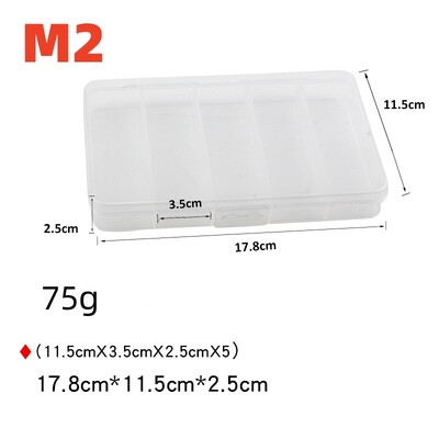 5 skyriai žvejybos reikmenų dėžė plastikinė vandeniui atspari žvejybos įranga Minkšta žuvų masalo kabliukas jauko laikymo dėklas.